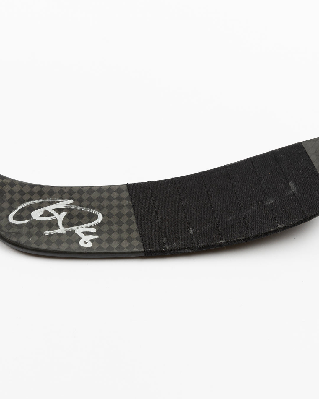 game-used hockey stick used and signed by Chicago Blackhawks Ryan Donato - alt detail lay flat