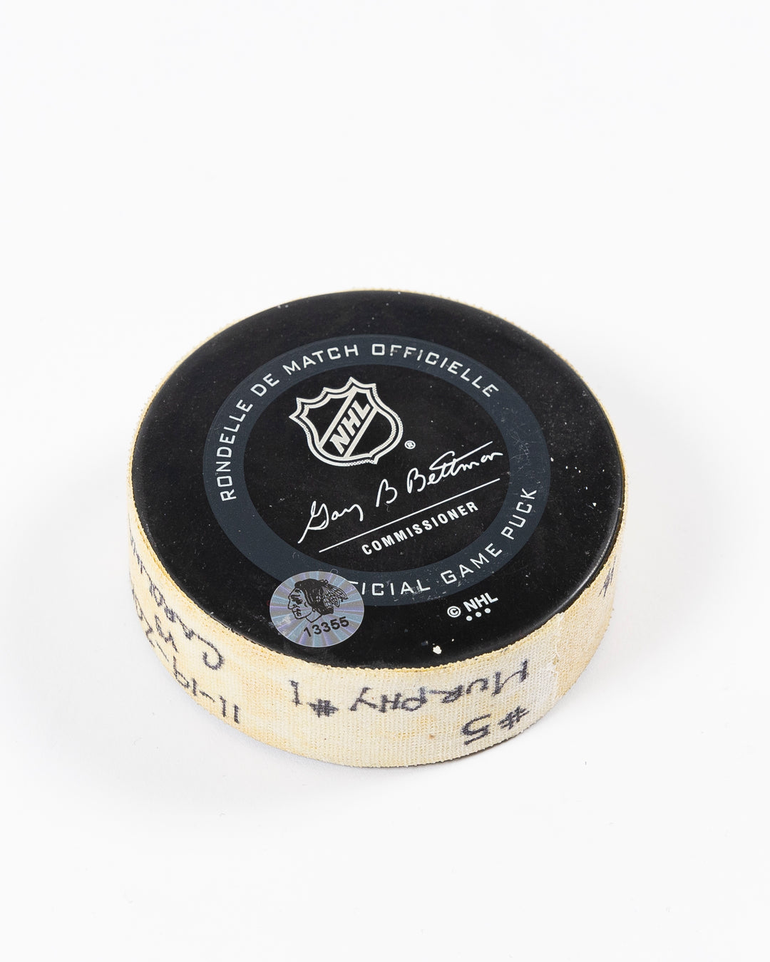 Connor Murphy Game-Used Goal Puck 11/19/19 13355