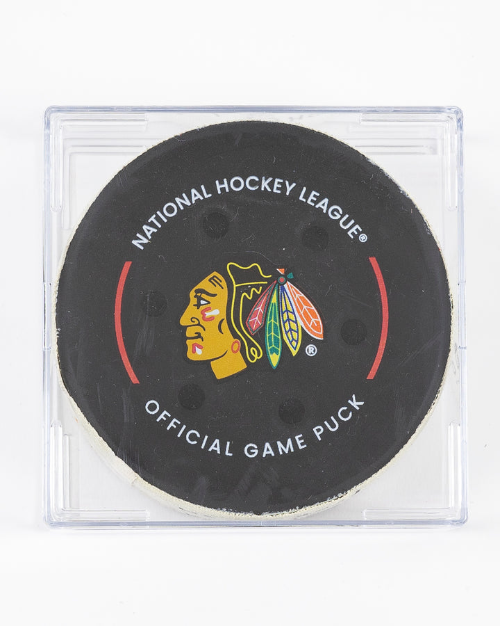 Taylor Raddysh Game-Used Goal Puck 12/9/22 13356