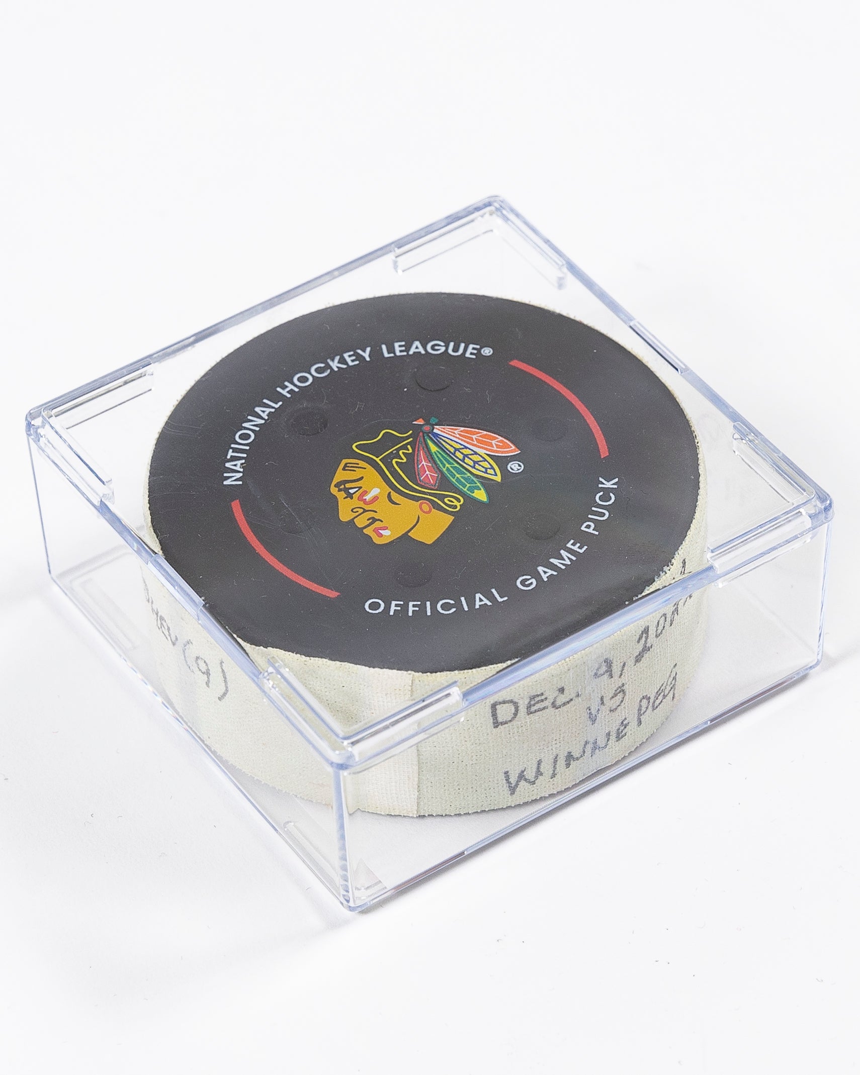 Taylor Raddysh Game-Used Goal Puck 12/9/22 13356 – CBH Shop