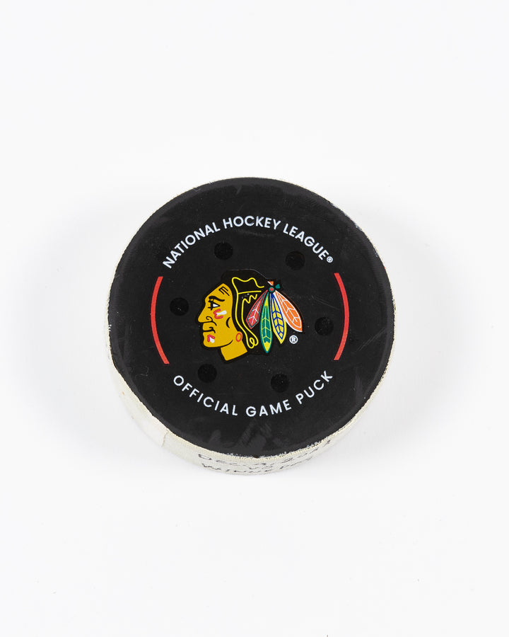 Taylor Raddysh Game-Used Goal Puck 12/9/22 13356