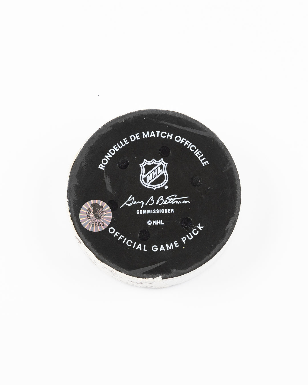 Craig Smith Game-Used Preseason Goal Puck 9/25/24 15863