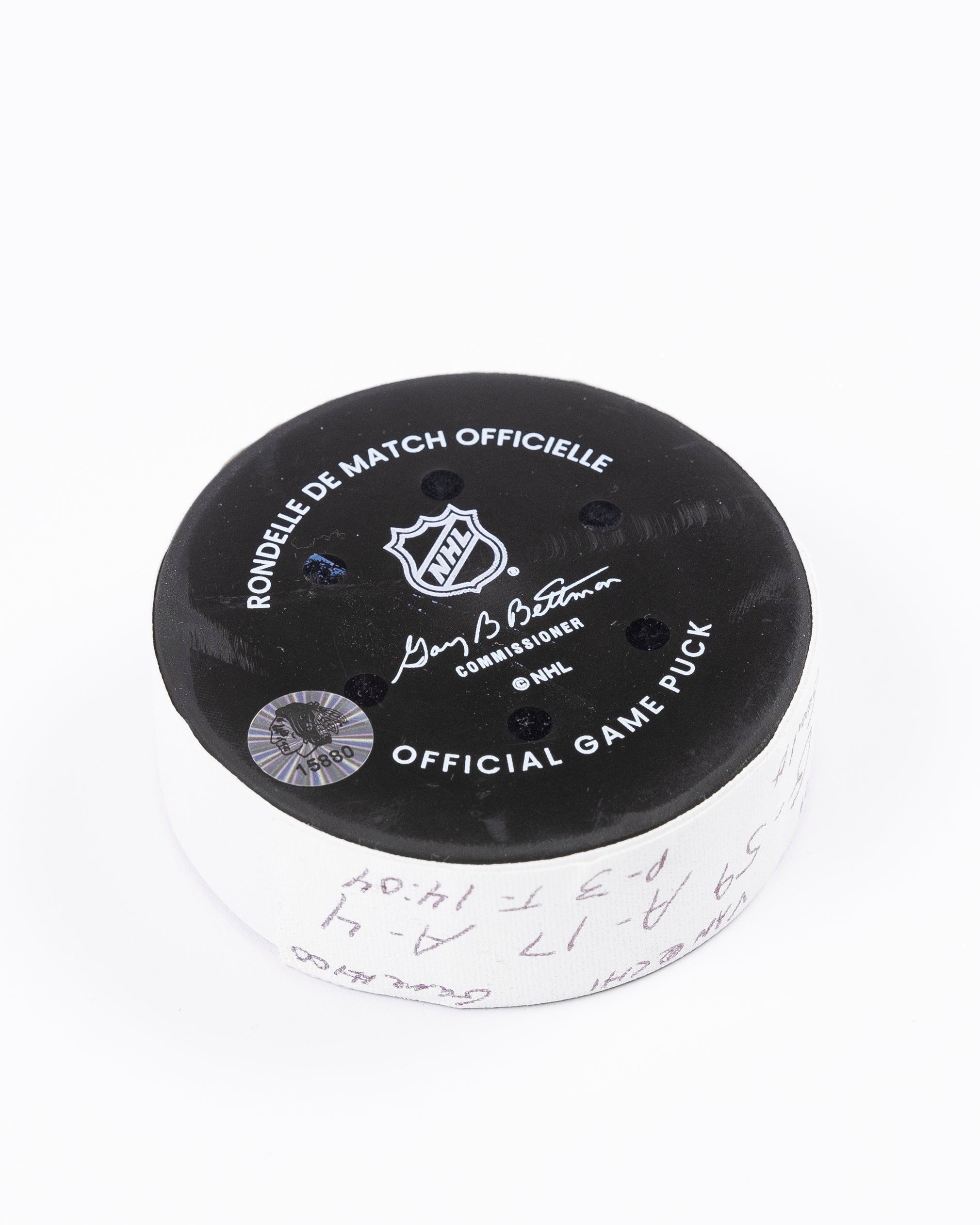 Tyler Bertuzzi Game-Used Goal Puck 10/22/24 15880 – CBH Shop