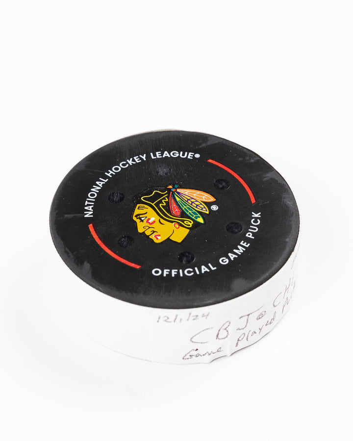 Game-Used Puck 12/1/24 15957