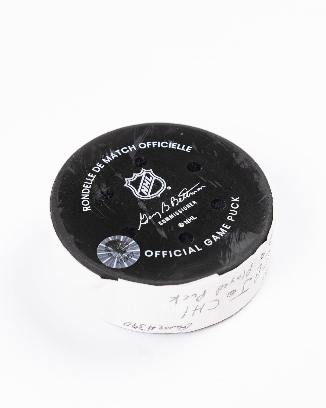 Game-Used Puck 12/1/24 15957