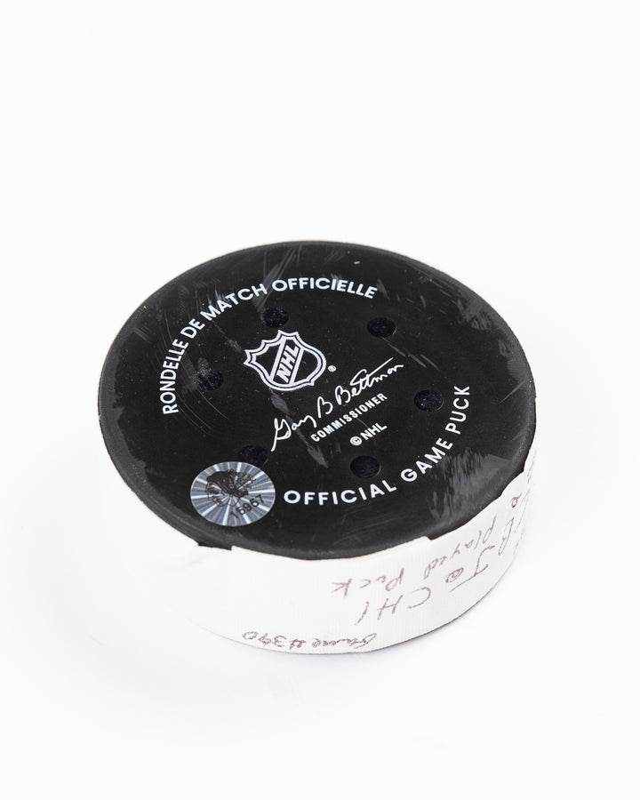 Game-Used Puck 12/1/24 15957