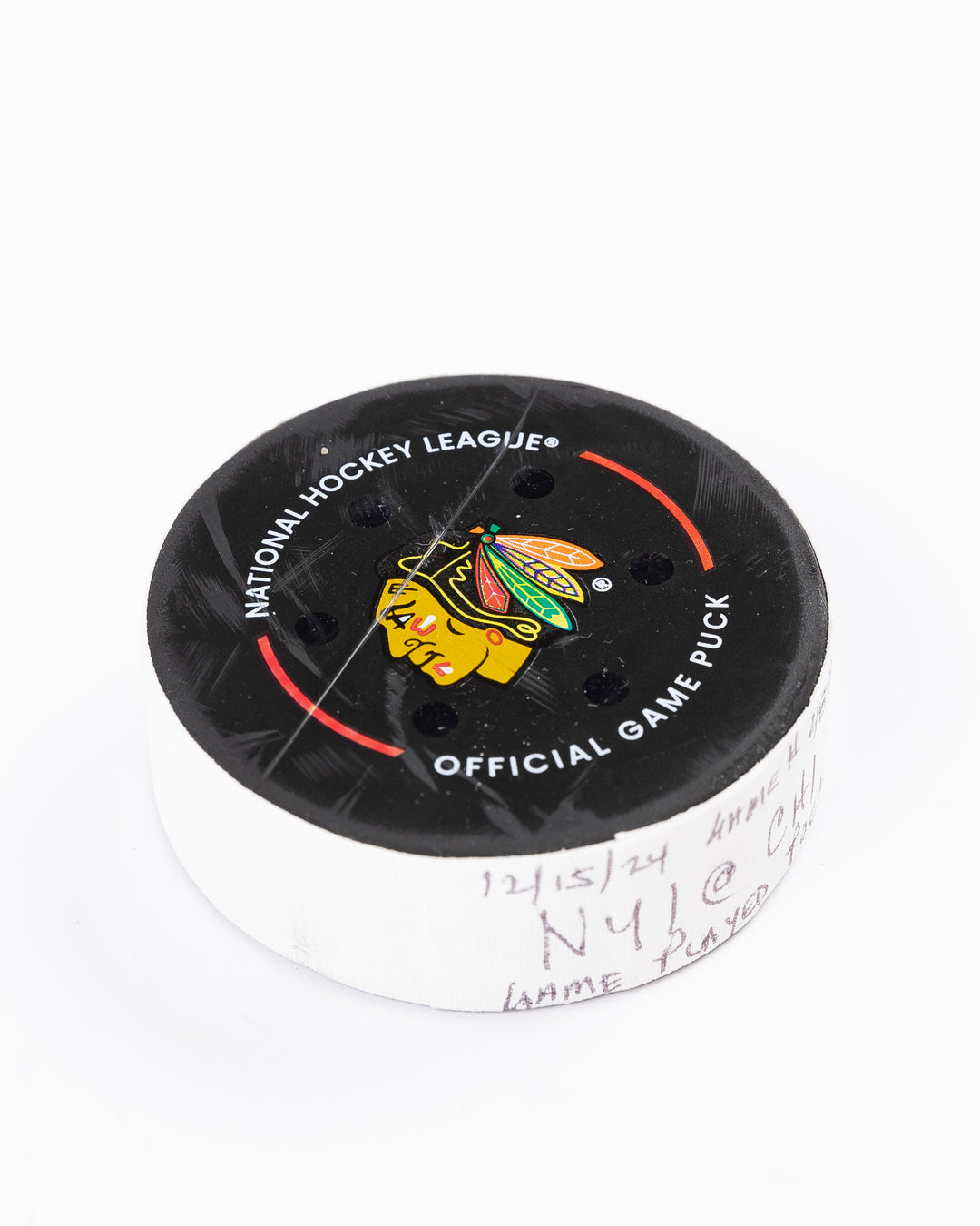 Game-Used Puck 12/15/24 16627