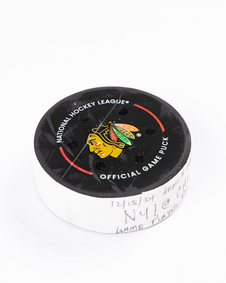 Game-Used Puck 12/15/24 16627