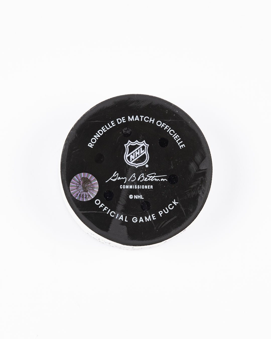 Game-Used Puck 12/15/24 16627