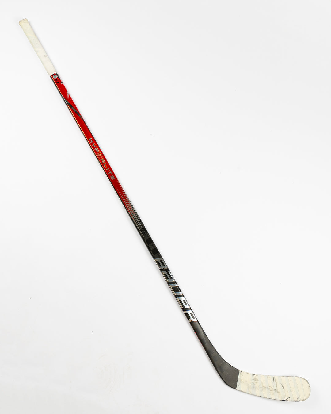 Bauer hockey stick used by Chicago Blackhawks player Teuvo Teravainen - front lay flat