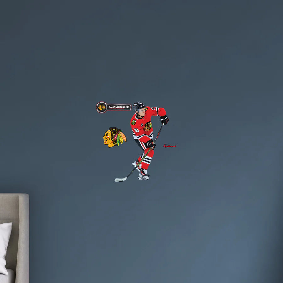 Chicago Blackhawks Conner Bedard Slapshot Fathead Decal