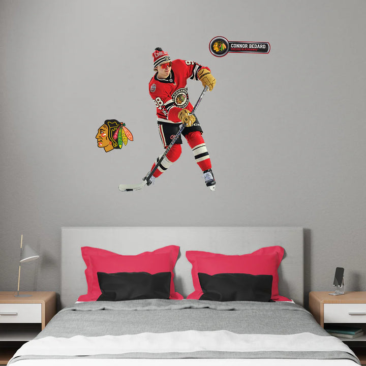 Chicago Blackhawks Conner Bedard Winter Classic Fathead Decal