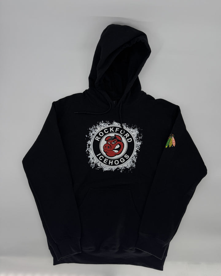 Rockford IceHogs Black Frosty Logo Hoodie