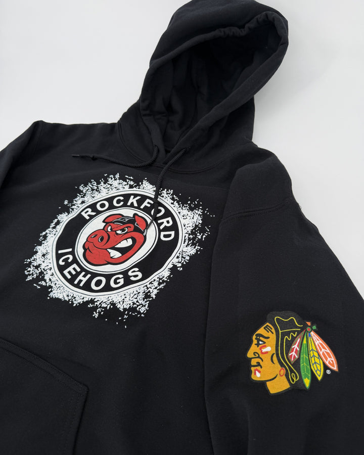 Rockford IceHogs Black Frosty Logo Hoodie
