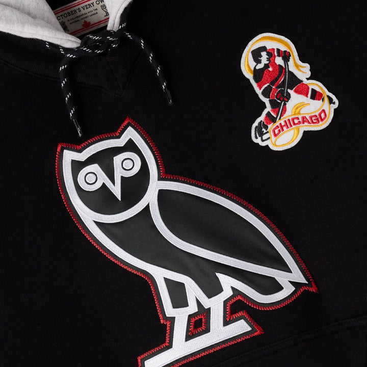 OVO x NHL Chicago Blackhawks Hoodie - Black