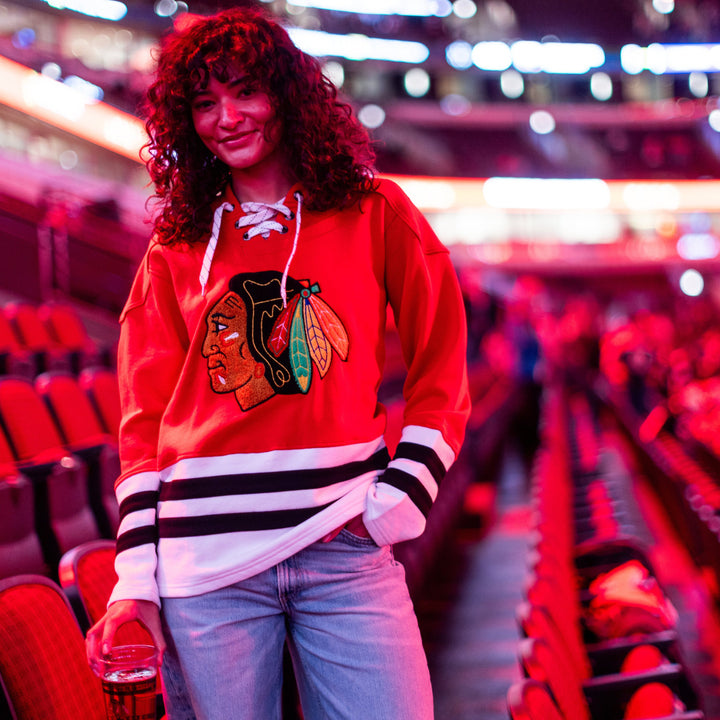 Blackhawks Originals Red Hockey Hoodie