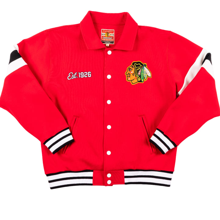 American Needle Chicago Blackhawks Centennial Retro Poly Snap Jacket