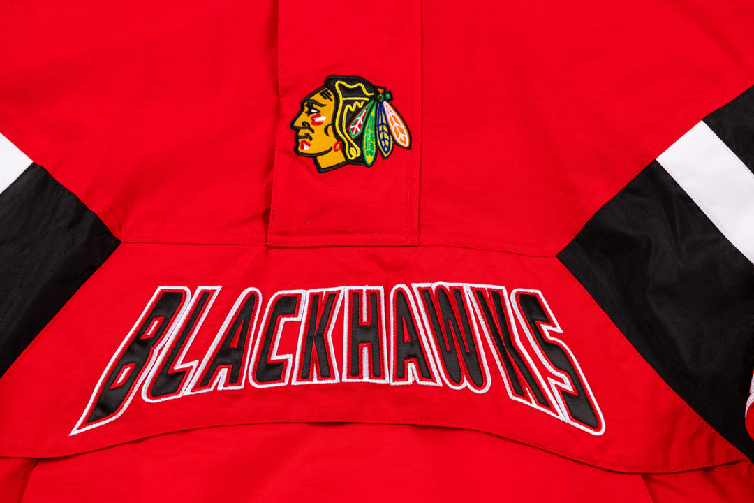 Starter Chicago Blackhawks Line Up Half Zip Pullover