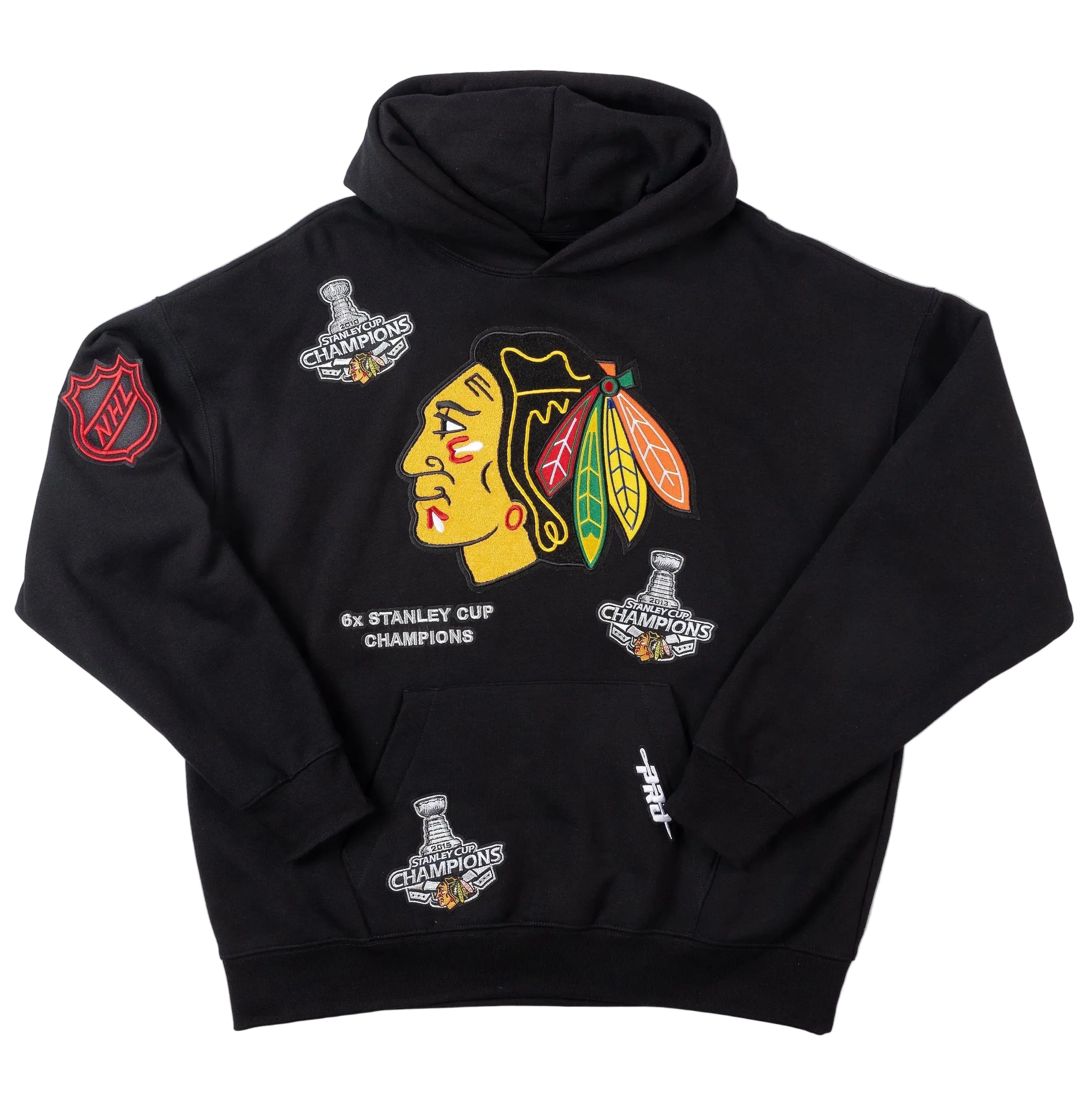 Pro Standard Chicago Blackhawks 6X Stanley Cup Champs Drop