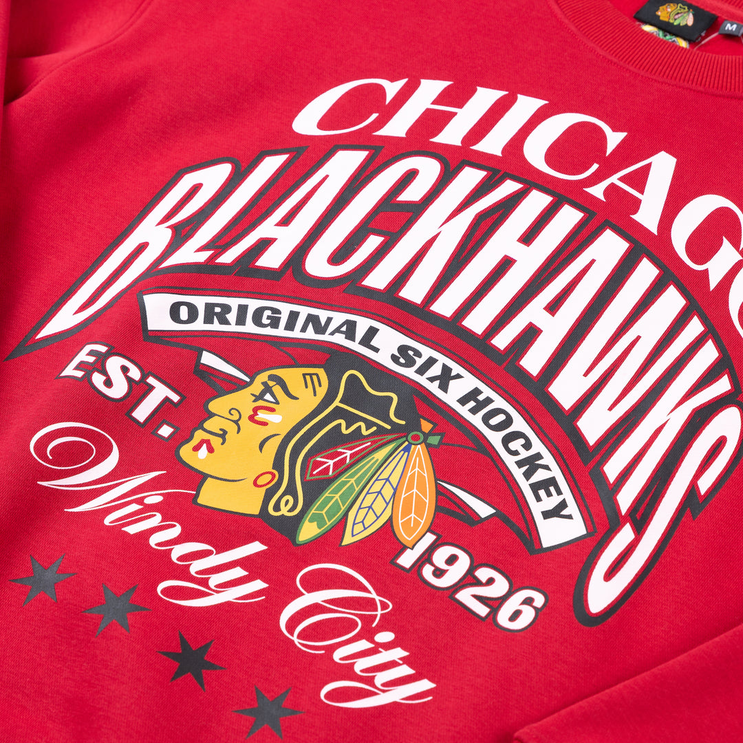 Blackhawks Originals Windy City Graphic Crewneck