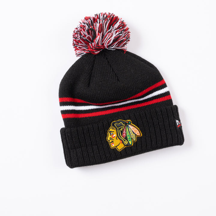 New Era Chicago Blackhawks Centennial Cuff Pom Beanie