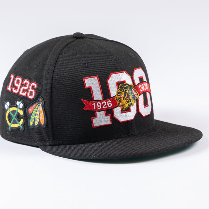 New Era Chicago Blackhawks 59Fifty Centennial Patches Fitted Hat