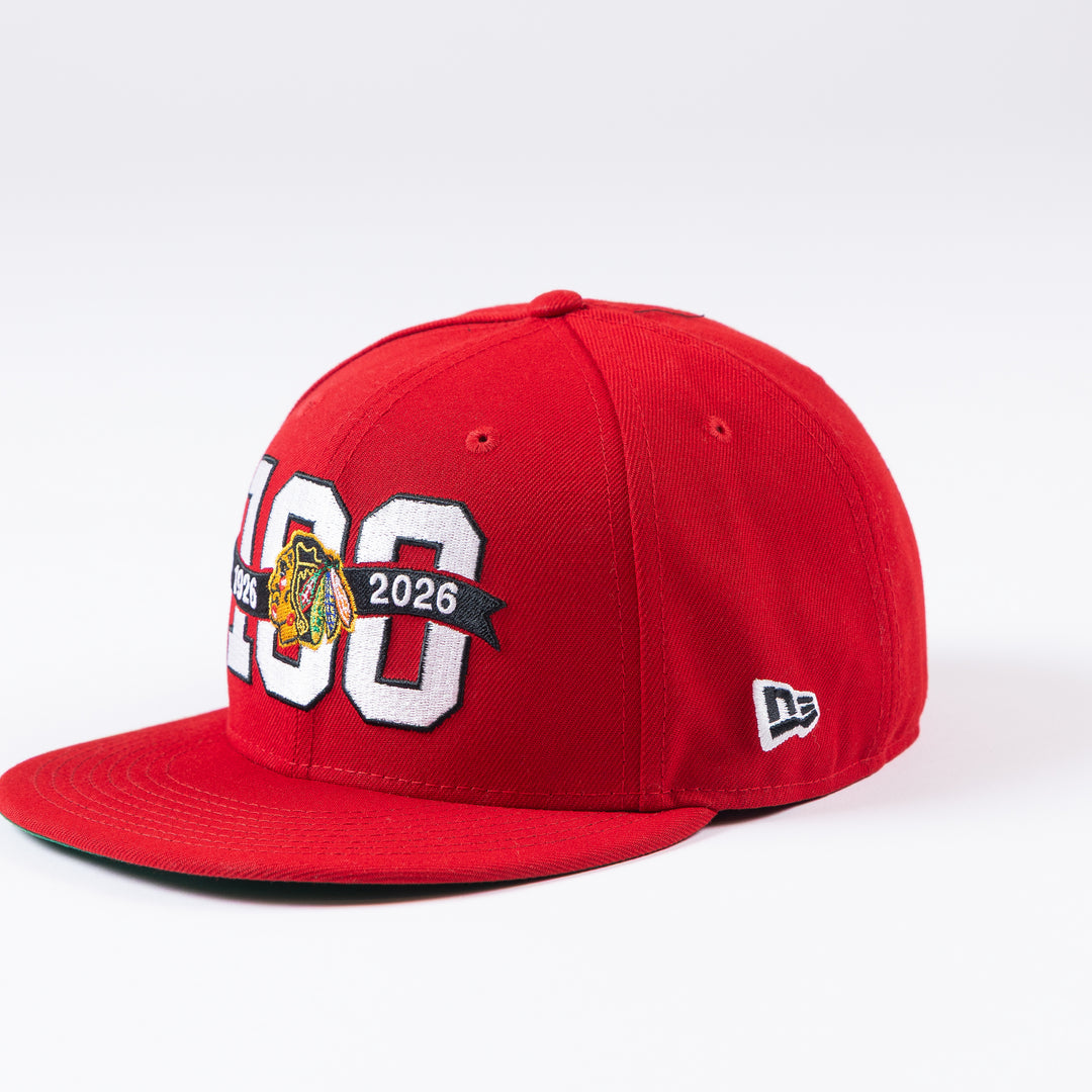New Era Chicago Blackhawks 59Fifty Centennial Patches Fitted Hat