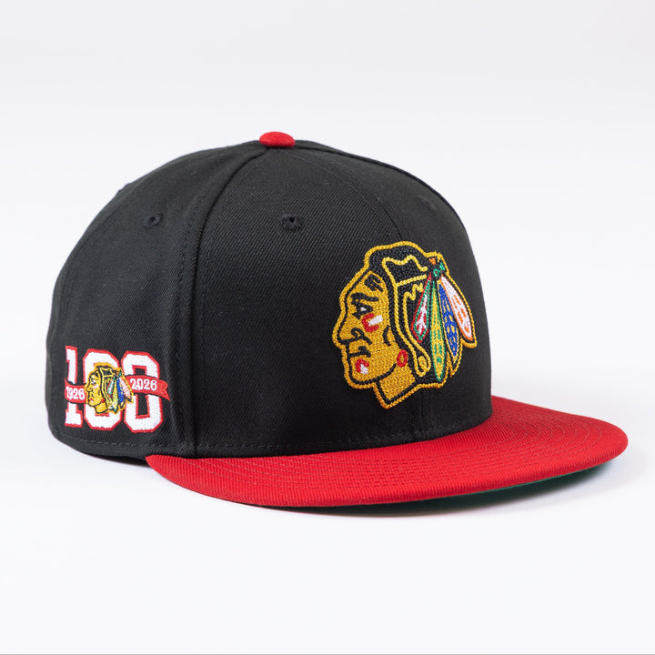 New Era Chicago Blackhawks 59Fifty Centennial Chainstitch Fitted Hat
