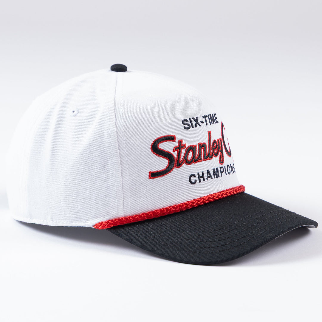 American Needle Chicago Blackhawks 6X Stanley Cup Champions Roscoe Rope Hat