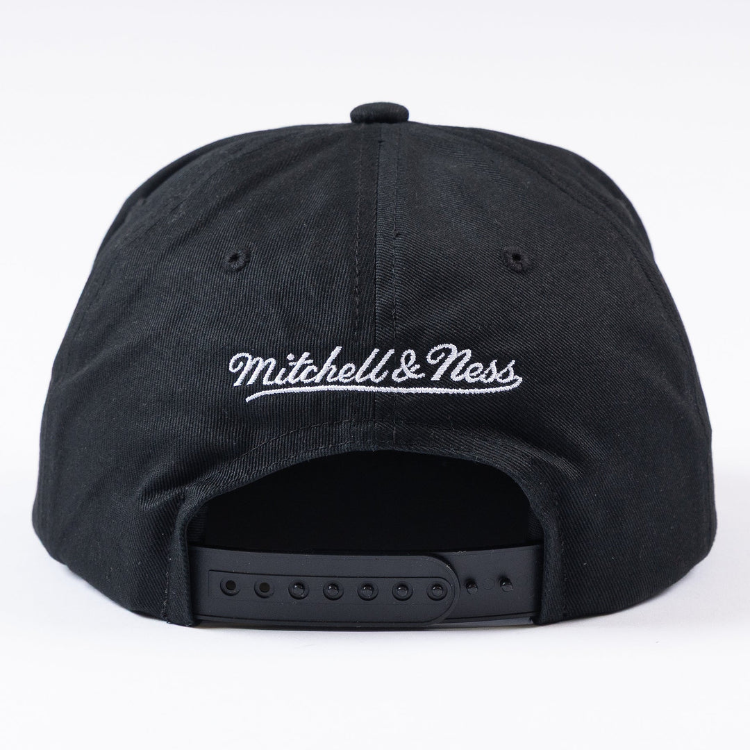 Mitchell & Ness Chicago Blackhawks Black & White Stripe Rope Snapback