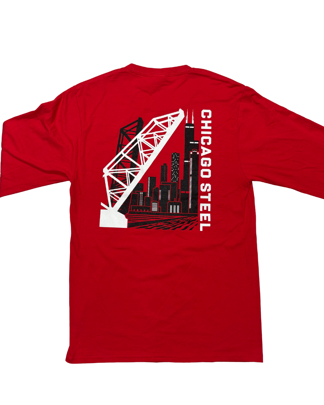 Chicago Steel Red Long Sleeve Tee