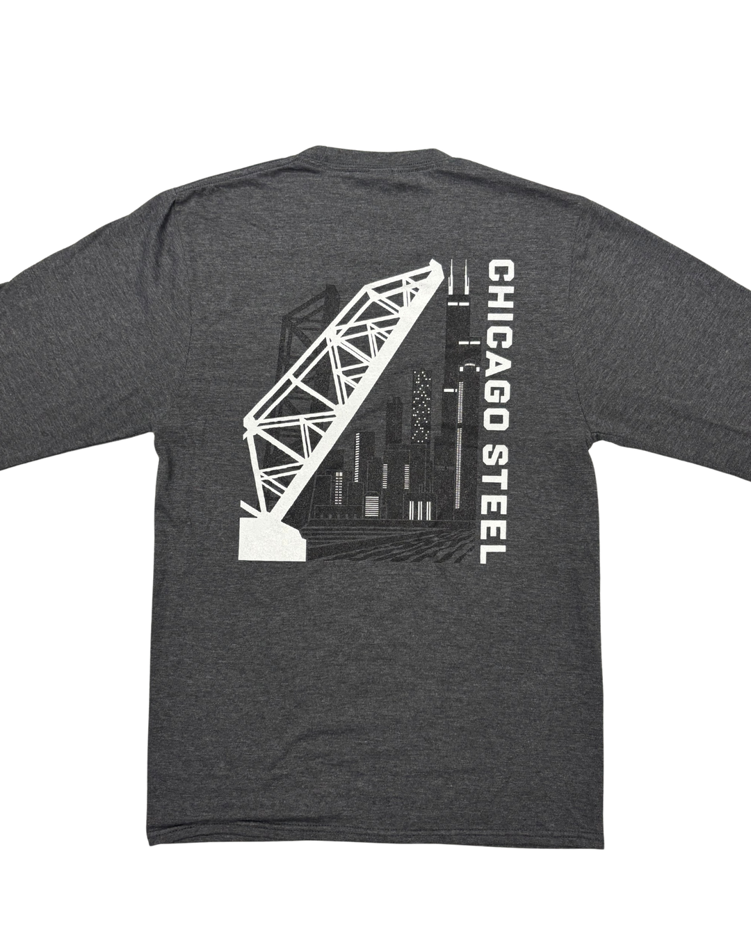 Chicago Steel Charcoal Long Sleeve Tee
