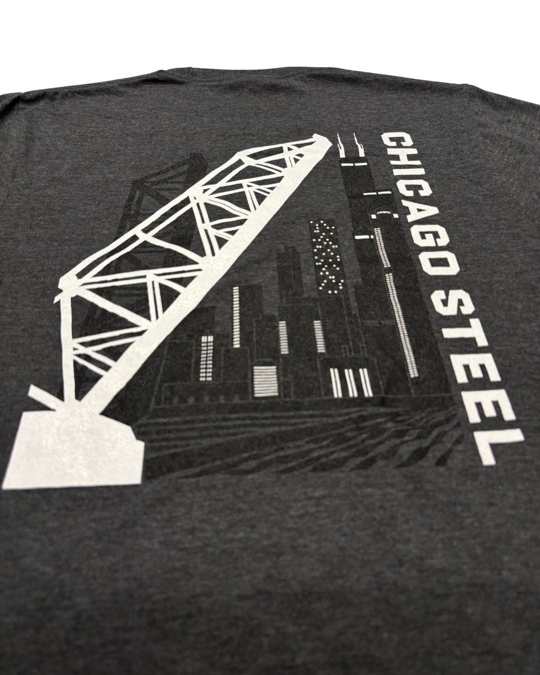 Chicago Steel Charcoal Long Sleeve Tee