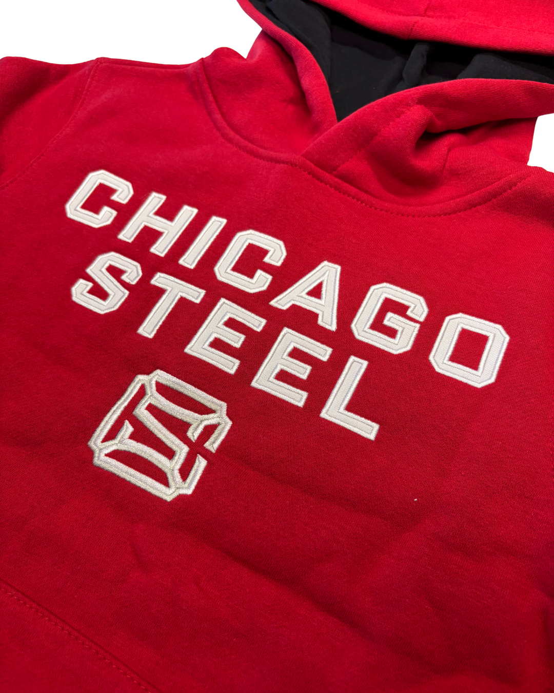 Chicago Steel Youth Red Wordmark Hoodie