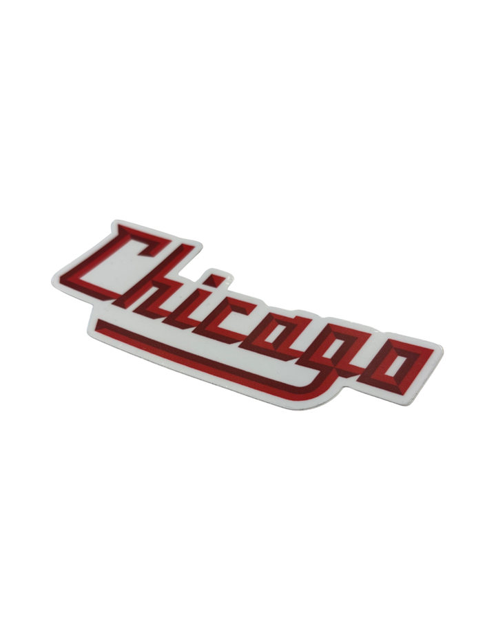 Chicago Steel Red Script Sticker