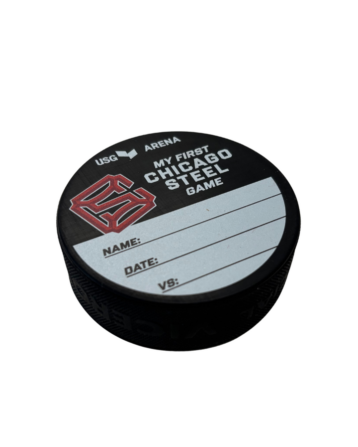 Chicago Steel My First Game Puck
