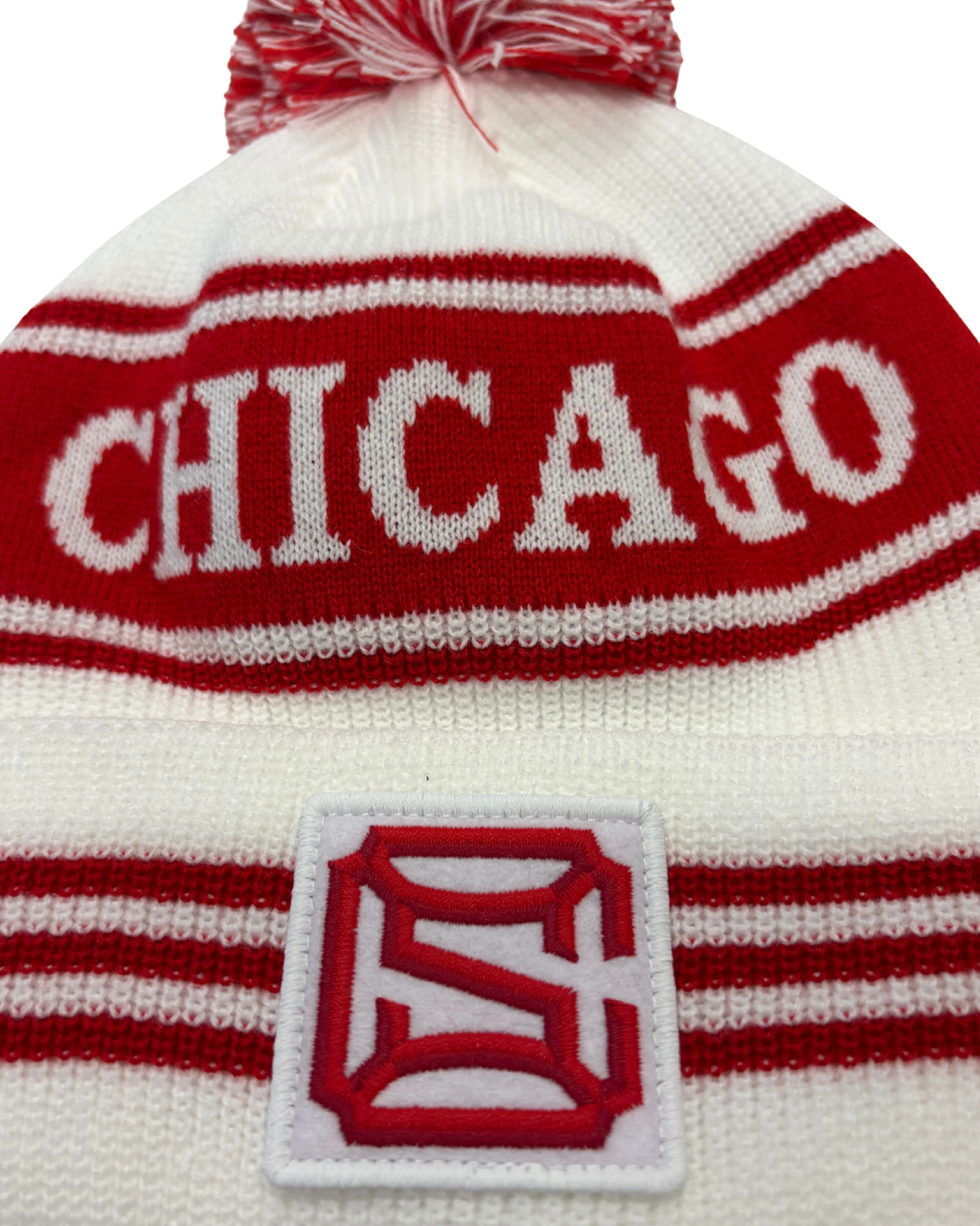 Chicago Steel Legacy White Knit Beanie