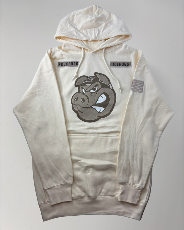 Rockford IceHogs Neutral Bone Hoodie