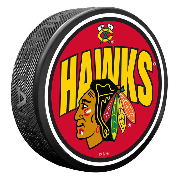 Chicago Blackhawks Puck Wordmark