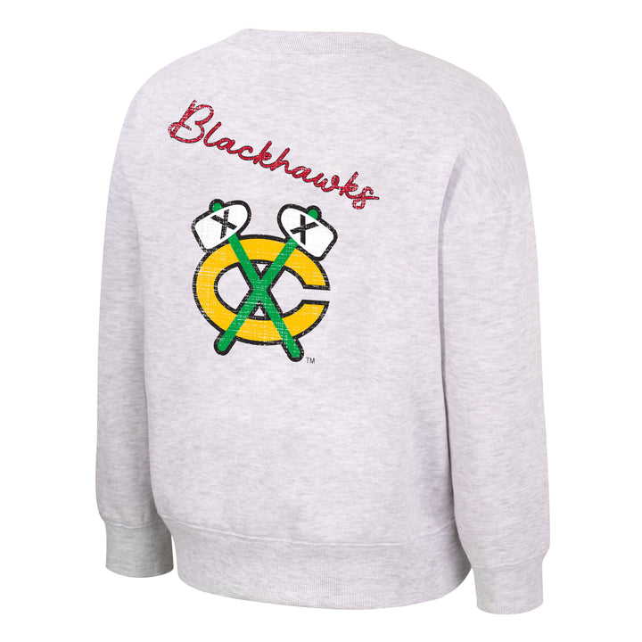 Colosseum Chicago Blackhawks Girls Coco Crewneck