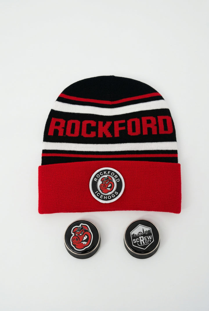 Rockford IceHogs Changing Velcro Knit Hat