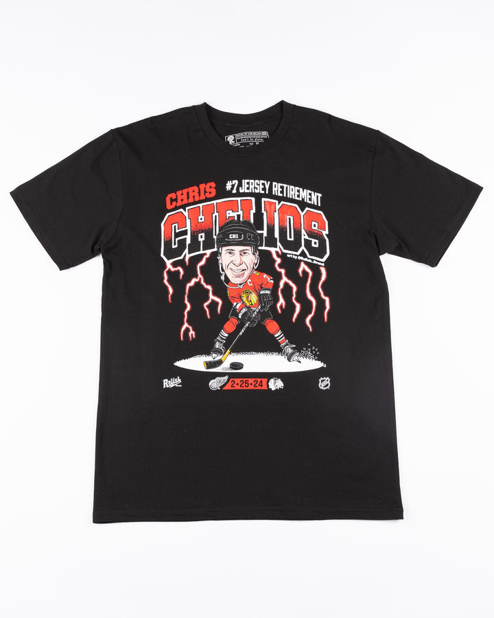 Relish Brand Chicago Blackhawks Chelios Retirement Tee