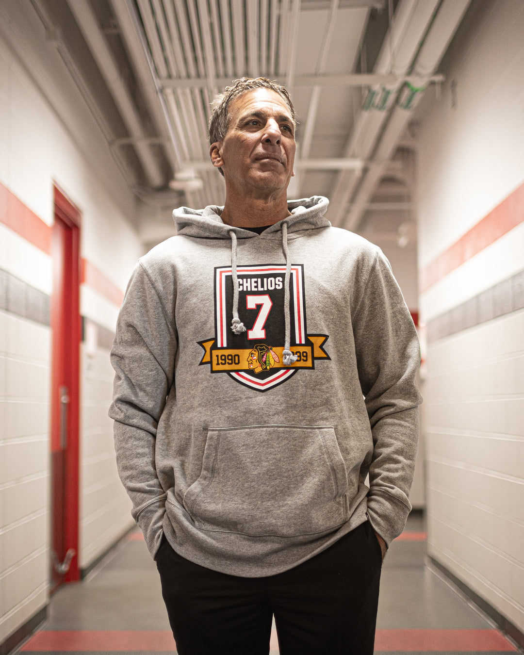 '47 Chicago Blackhawks Chelios Retirement Banner Hoodie