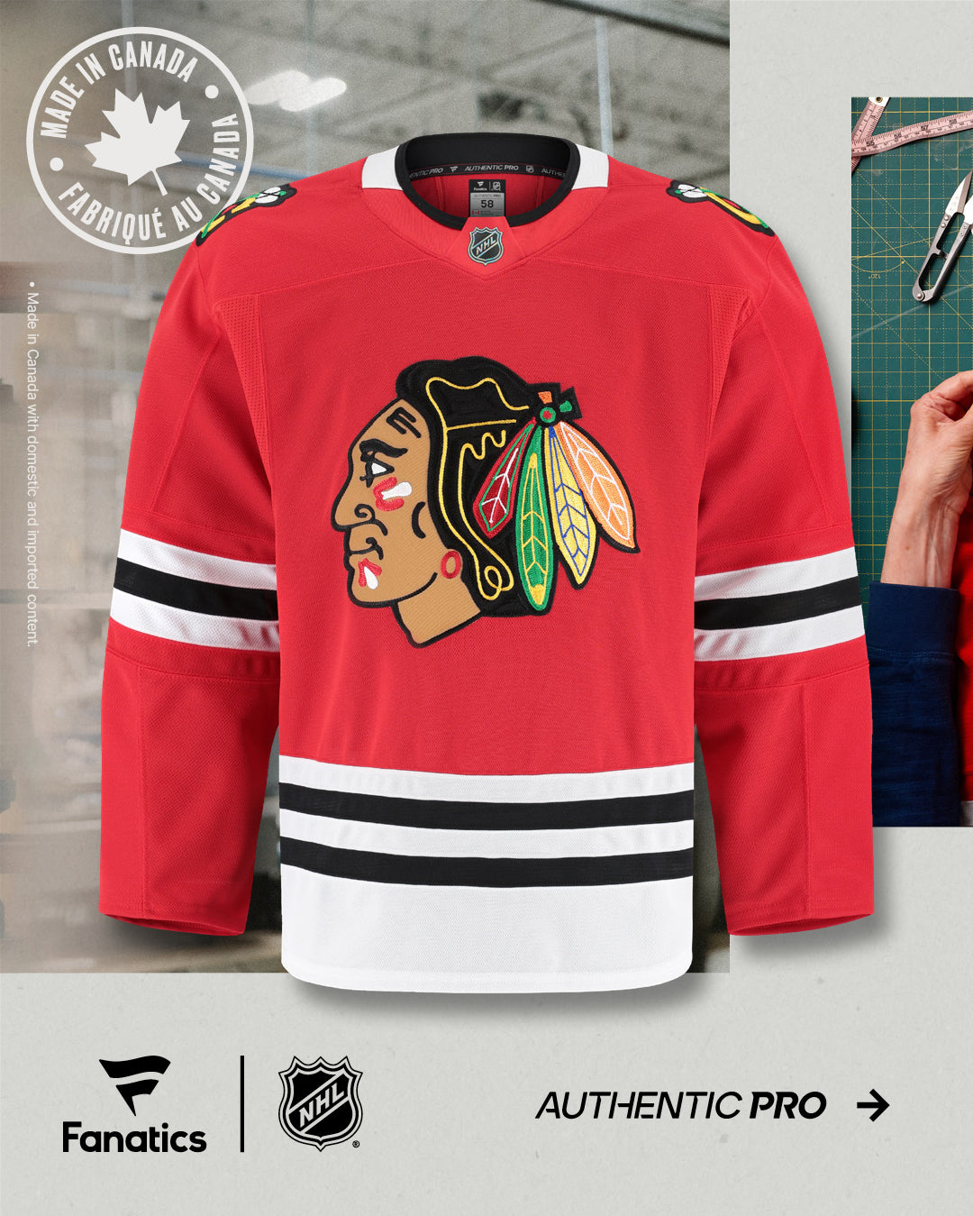 Fanatics Chicago Blackhawks Authentic Pro Home Jersey