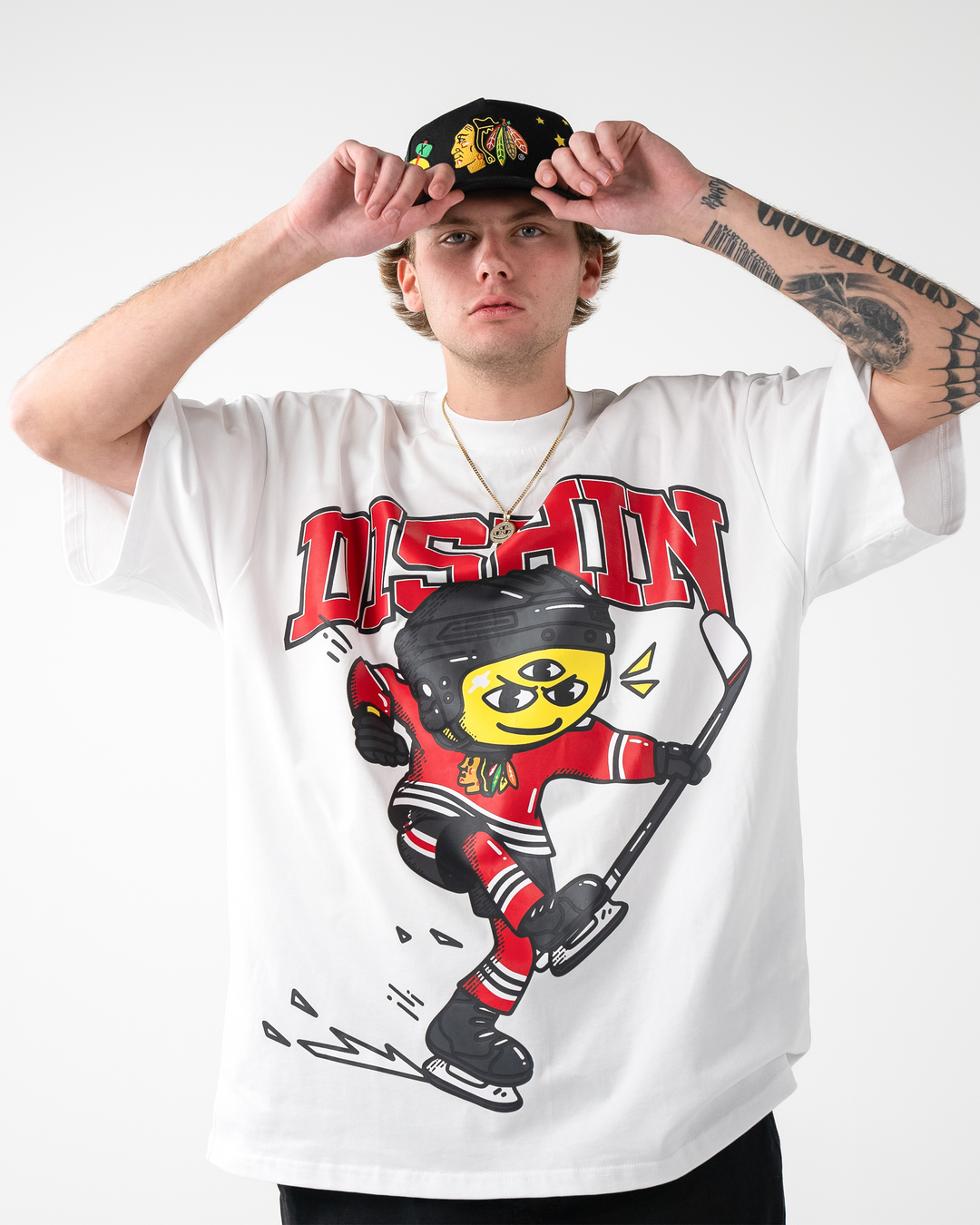 DISHIN x Chicago Blackhawks Oversized Smiley Tee