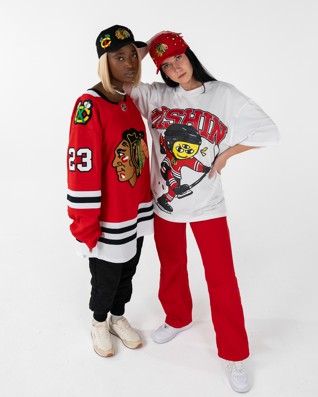 DISHIN x Chicago Blackhawks Oversized Smiley Tee