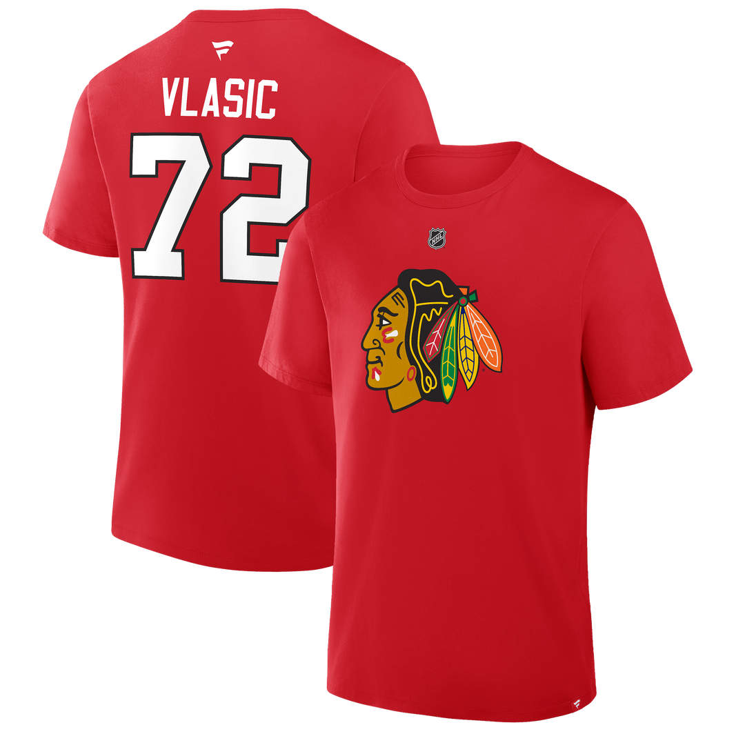 Fanatics Alex Vlasic Chicago Blackhawks Player Tee