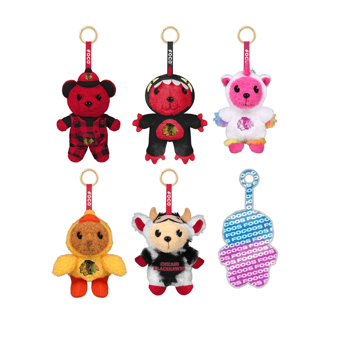 Chicago Blackhawks FOOCOOS Plush Mystery Keychain