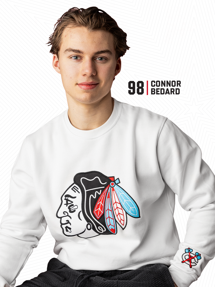 Four Stars Chicago Blackhawks Primary Crewneck