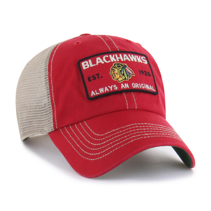 '47 Chicago Blackhawks Centennial Clean Up Trucker Hat Red